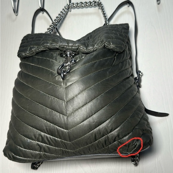 Rebecca Minkoff Edie Quilted Leather Backpack - Seaweed Green - Chain Detail main image 4